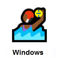 Woman Playing Water Polo: Medium-Dark Skin Tone on Microsoft Windows
