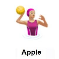 Woman Playing Water Polo: Medium-Light Skin Tone on Apple iOS