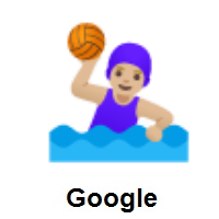Woman Playing Water Polo: Medium-Light Skin Tone on Google Android