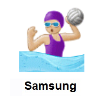 Woman Playing Water Polo: Medium-Light Skin Tone on Samsung