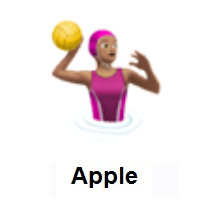Woman Playing Water Polo: Medium Skin Tone on Apple iOS