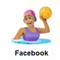 Woman Playing Water Polo: Medium Skin Tone on Facebook