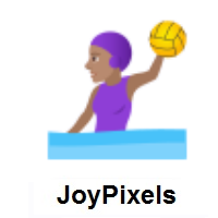 Woman Playing Water Polo: Medium Skin Tone on JoyPixels