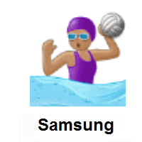 Woman Playing Water Polo: Medium Skin Tone on Samsung