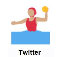 Woman Playing Water Polo: Medium Skin Tone on Twitter Twemoji