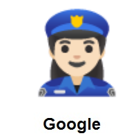Woman Police Officer: Light Skin Tone on Google Android