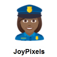 Woman Police Officer: Medium-Dark Skin Tone on JoyPixels