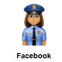 Woman Police Officer: Medium Skin Tone on Facebook