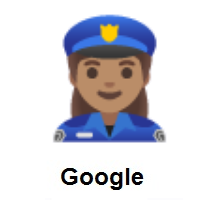 Woman Police Officer: Medium Skin Tone on Google Android