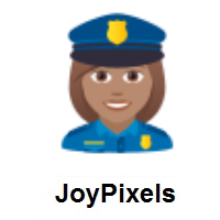 Woman Police Officer: Medium Skin Tone on JoyPixels
