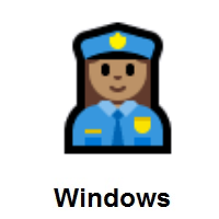 Woman Police Officer: Medium Skin Tone on Microsoft Windows