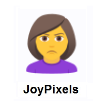 Woman Pouting on JoyPixels