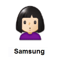 Woman Pouting: Light Skin Tone on Samsung