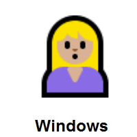 Woman Pouting: Medium-Light Skin Tone on Microsoft Windows