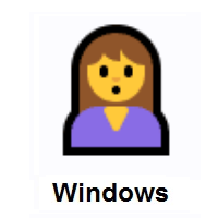 Woman Pouting on Microsoft Windows