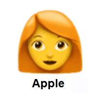 Woman: Red Hair on Apple iOS