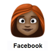 Woman: Red Hair: Dark Skin Tone on Facebook