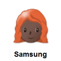 Woman: Red Hair: Dark Skin Tone on Samsung