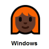 Woman: Red Hair: Dark Skin Tone on Microsoft Windows