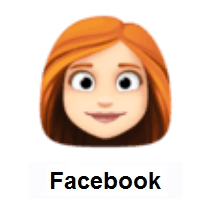 Woman: Red Hair: Light Skin Tone on Facebook