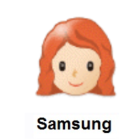 Woman: Red Hair: Light Skin Tone on Samsung