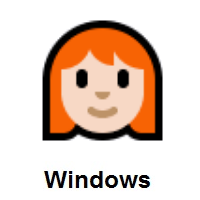 Woman: Red Hair: Light Skin Tone on Microsoft Windows