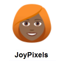 Woman: Red Hair: Medium-Dark Skin Tone on JoyPixels