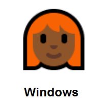 Woman: Red Hair: Medium-Dark Skin Tone on Microsoft Windows
