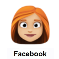 Woman: Red Hair: Medium-Light Skin Tone on Facebook