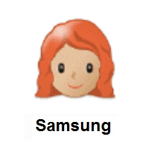 Woman: Red Hair: Medium-Light Skin Tone on Samsung