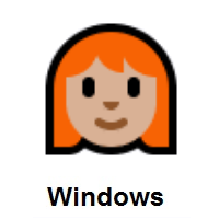 Woman: Red Hair: Medium-Light Skin Tone on Microsoft Windows