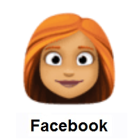 Woman: Red Hair: Medium Skin Tone on Facebook