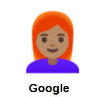 Woman: Red Hair: Medium Skin Tone on Google Android