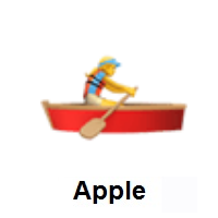 Woman Rowing Boat on Apple iOS