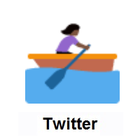Woman Rowing Boat: Dark Skin Tone on Twitter Twemoji