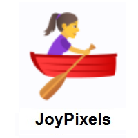 Woman Rowing Boat on JoyPixels