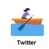 Woman Rowing Boat: Light Skin Tone on Twitter Twemoji