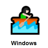 Woman Rowing Boat: Light Skin Tone on Microsoft Windows