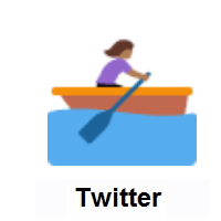 Woman Rowing Boat: Medium-Dark Skin Tone on Twitter Twemoji