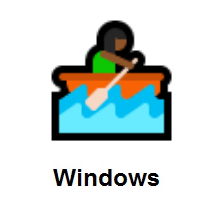 Woman Rowing Boat: Medium-Dark Skin Tone on Microsoft Windows