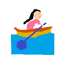 Woman Rowing Boat: Medium-Light Skin Tone
