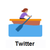 Woman Rowing Boat: Medium Skin Tone on Twitter Twemoji
