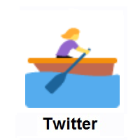 Woman Rowing Boat on Twitter Twemoji