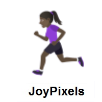Woman Running: Dark Skin Tone on JoyPixels