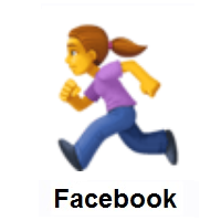 Woman Running on Facebook