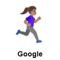 Woman Running Facing Right: Medium Skin Tone on Google Android