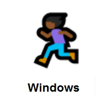 Woman Running: Medium-Dark Skin Tone on Microsoft Windows
