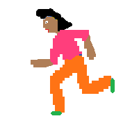 Woman Running: Medium-Dark Skin Tone