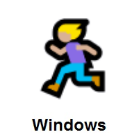 Woman Running: Medium-Light Skin Tone on Microsoft Windows