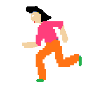 Woman Running: Medium-Light Skin Tone